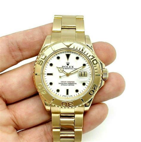 midsize gold rolex yachtmaster|rolex yacht master price.